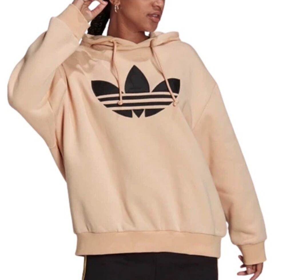 Adidas Marimekko Hoodie Oversize Jacquard Nylon Trefoil Patch Blush Sweatshirt S